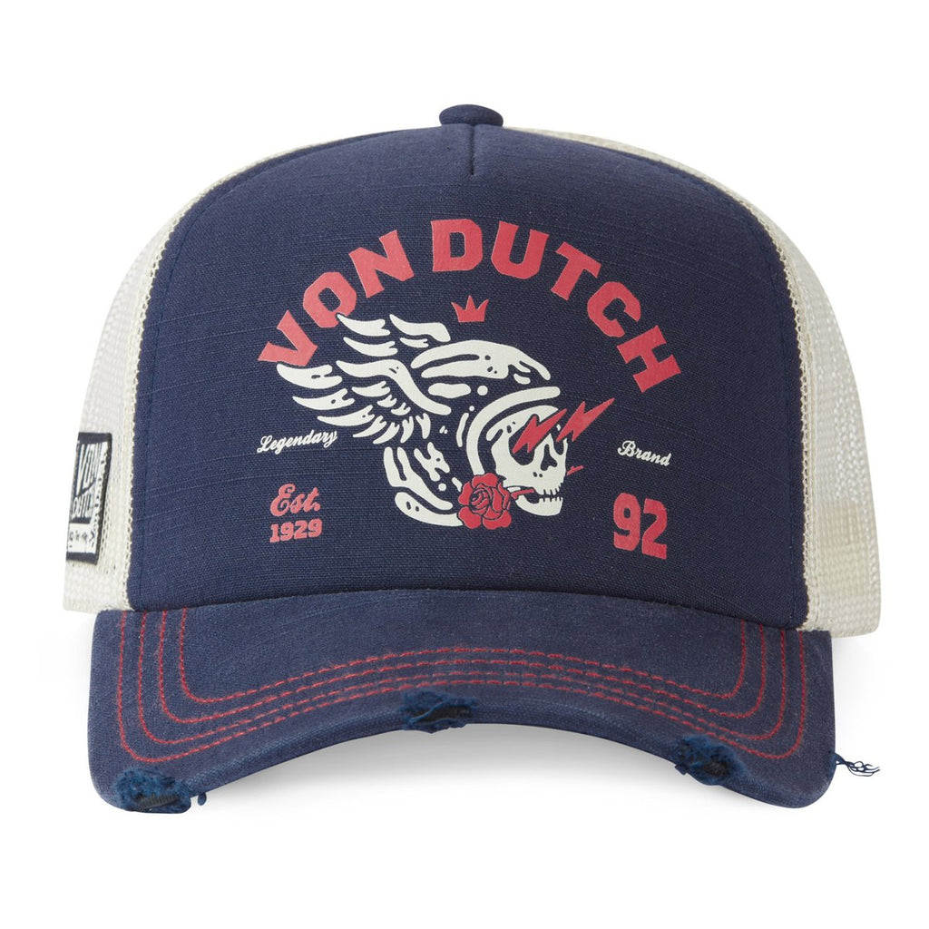 VON DUTCH 0824 CASQUETTE FILET CRANE AVEC CASQUE BLEU MARINE