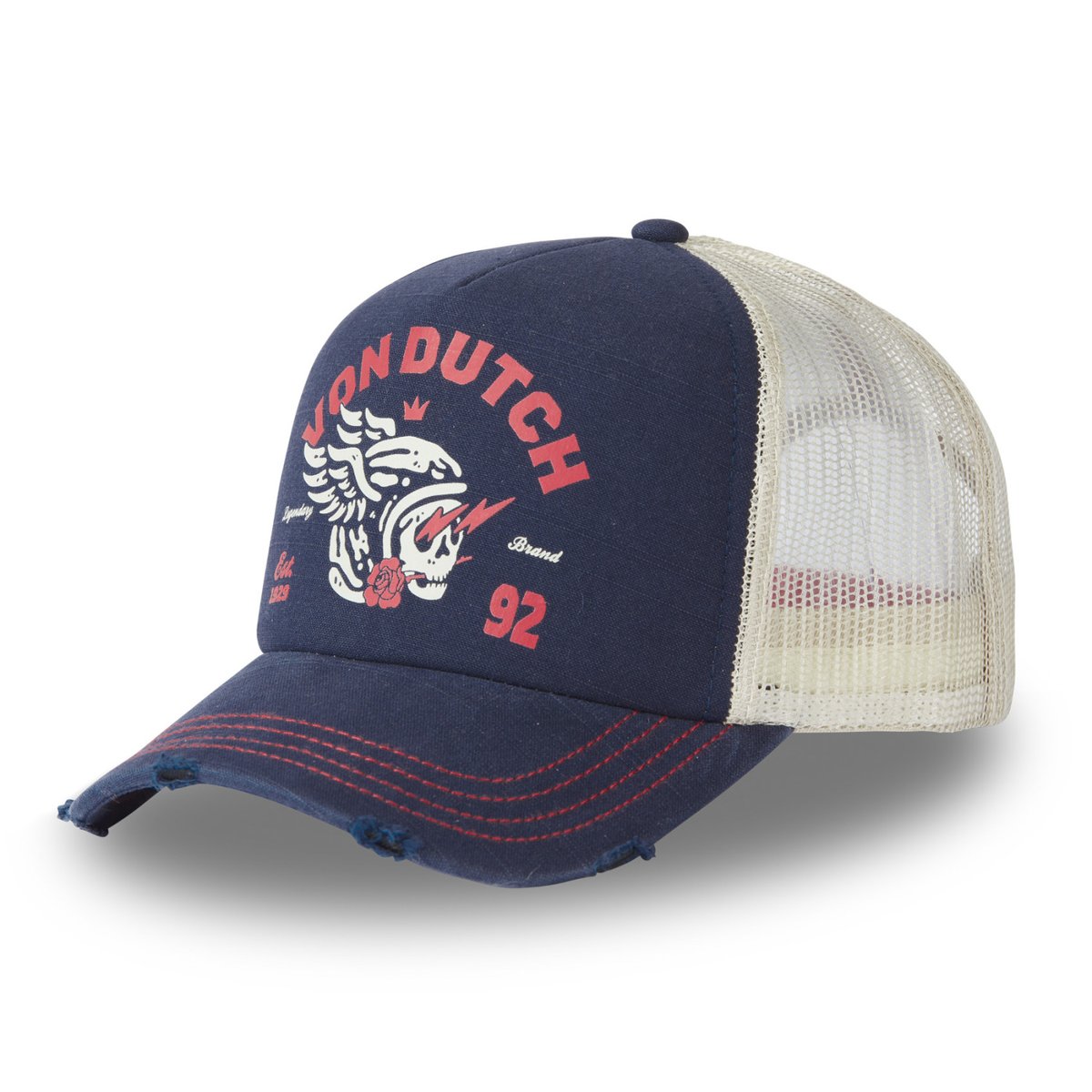 VON DUTCH 0824 CASQUETTE FILET CRANE AVEC CASQUE BLEU MARINE