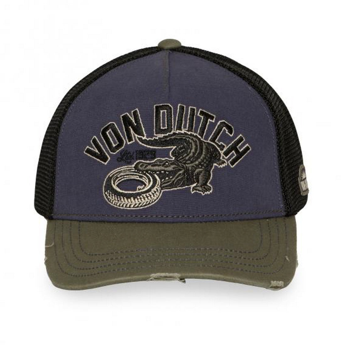 VON DUTCH 1125 CASQUETTE BLEU/KAKI CROCODILE