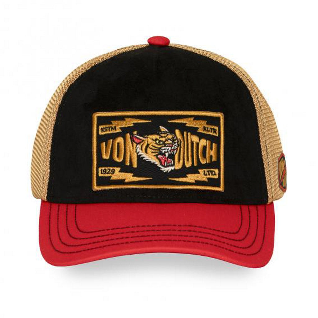 VON DUTCH 1125 CASQUETTE NOIR/ROUGE TIGRE