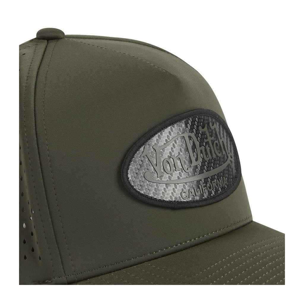 VON DUTCH 725 CASQUETTE KAKI LOGO CARBON