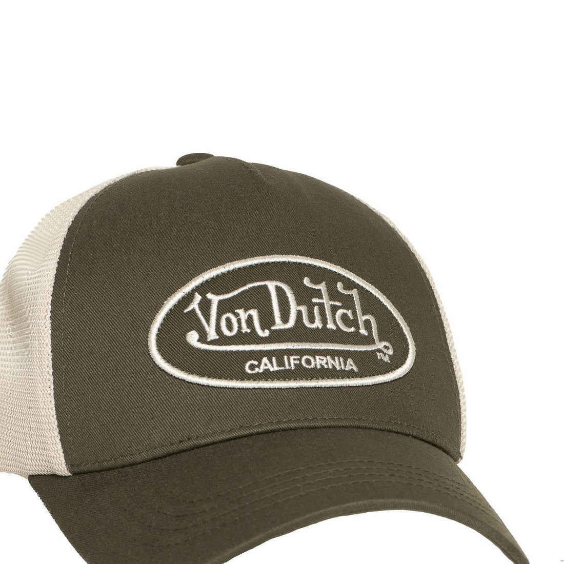 VON DUTCH 925 CASQUETTE KAKI BLANC